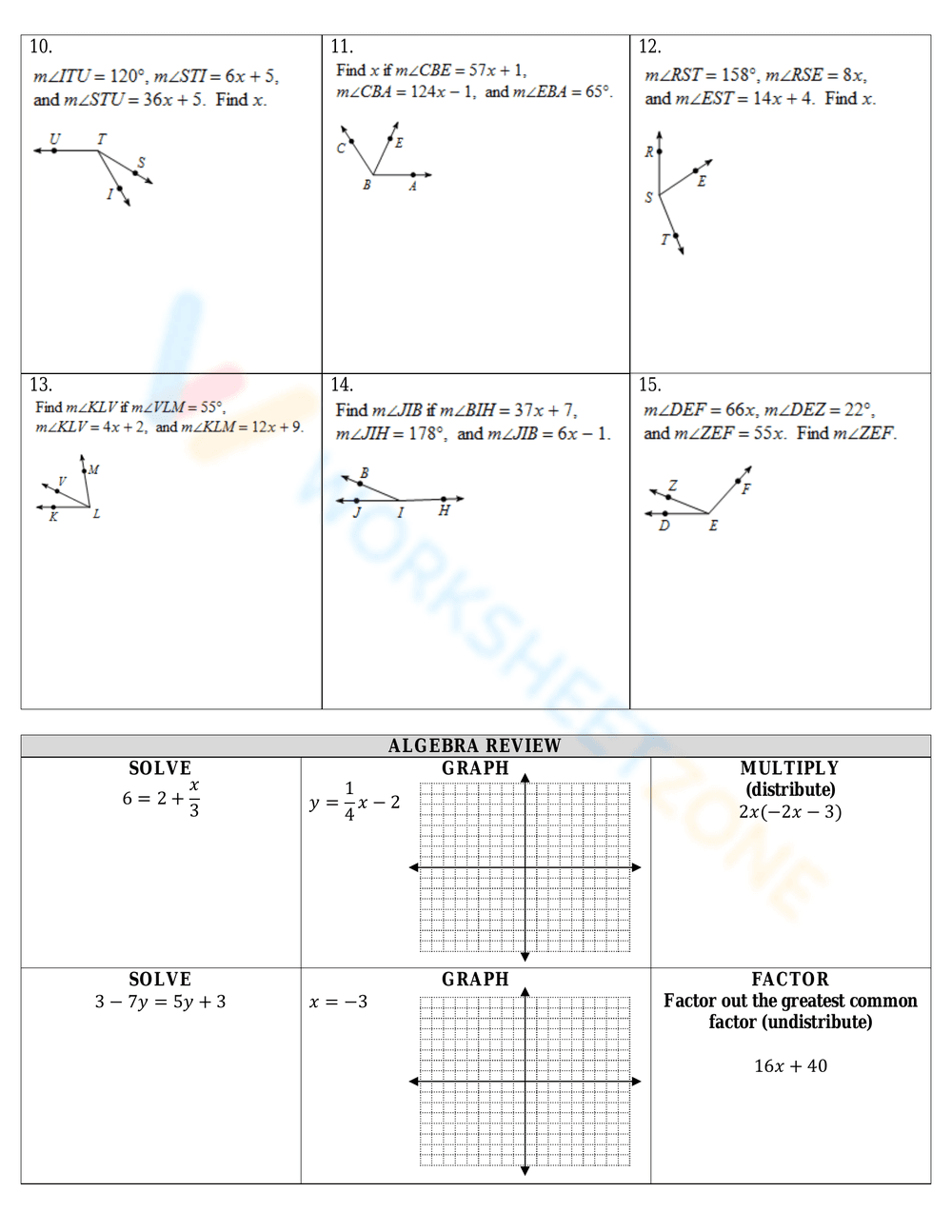Practice with the Addition Postulate: Geometry Worksheet - Page 4