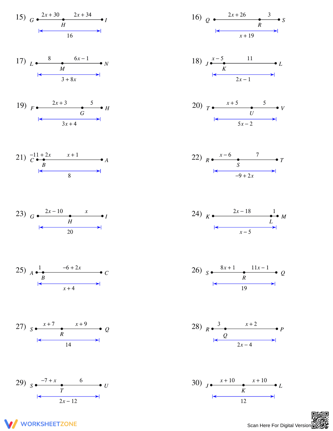 Apply Segment Addition Postulate - Page 2