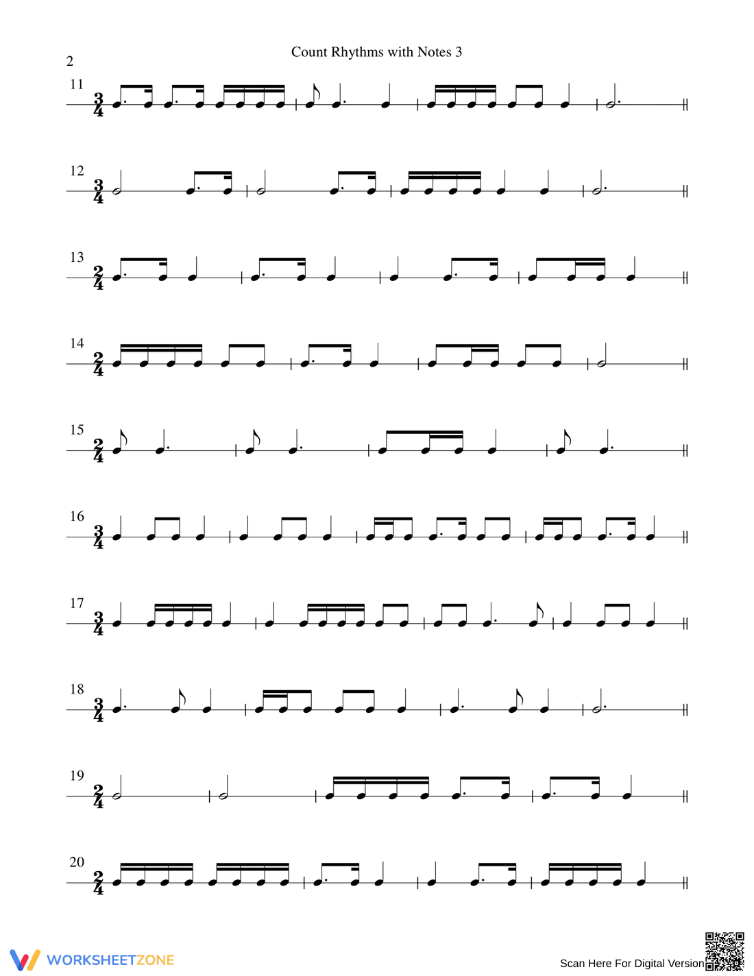 Updated: Counting Rhythms with Notes - Page 2