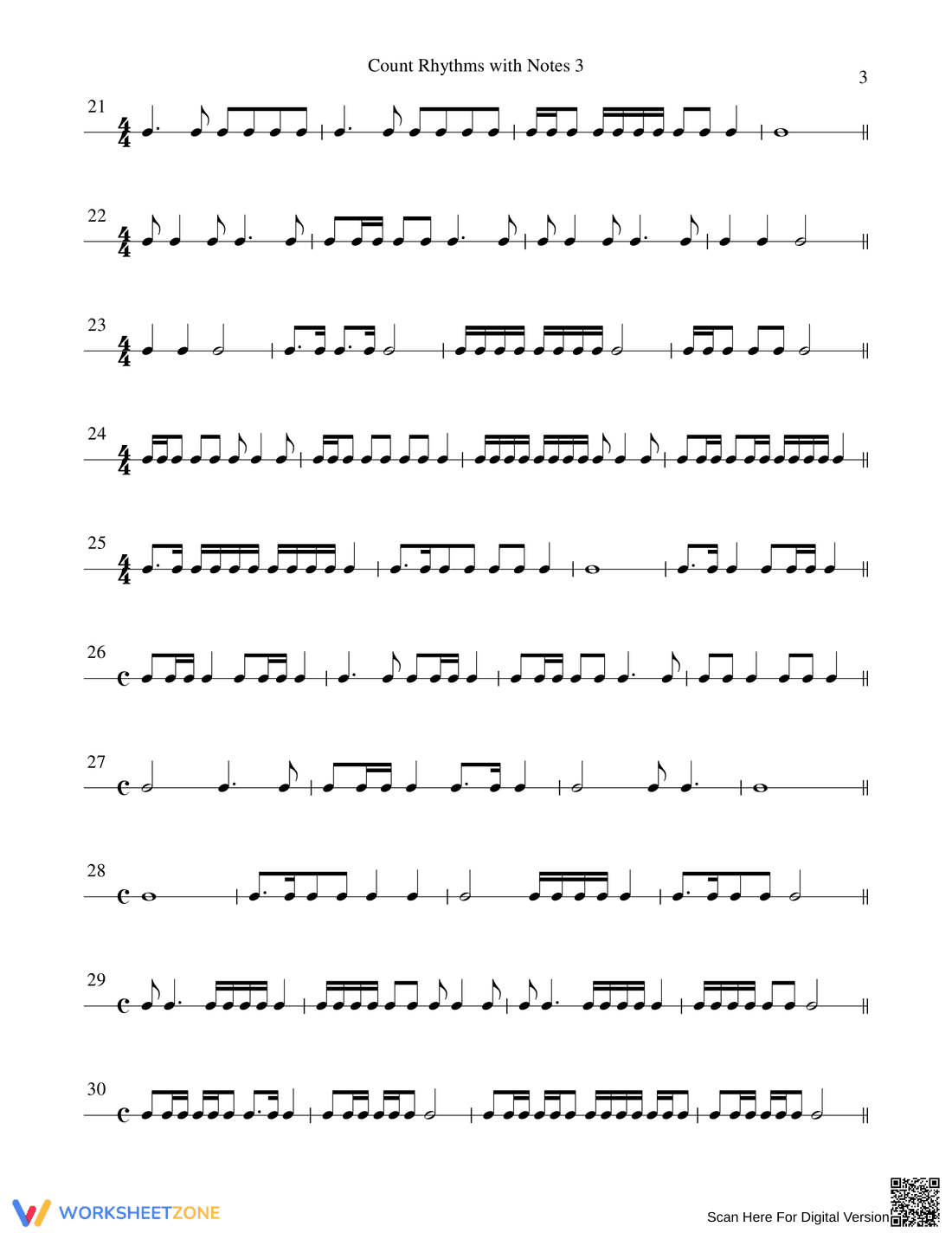 Updated: Counting Rhythms with Notes - Page 3