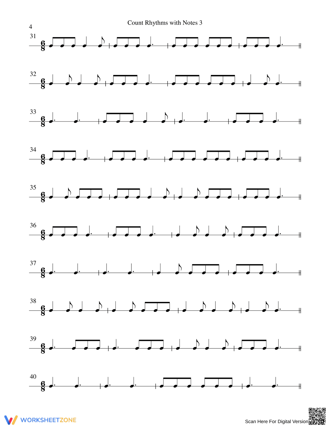 Updated: Counting Rhythms with Notes - Page 4