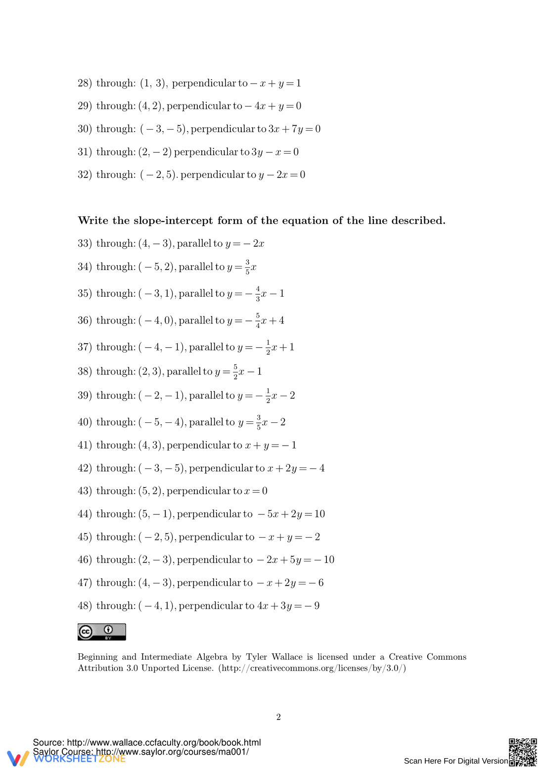 Practice Parallel and Perpendicular Lines - Page 2