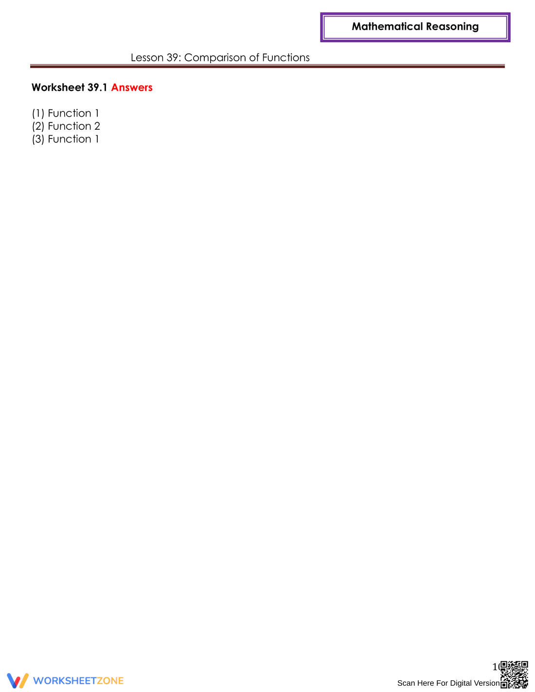 Comparison of Functions Worksheet - Page 10