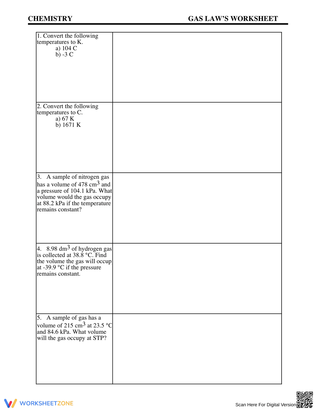 Explore the Gas Laws Worksheet - Page 2