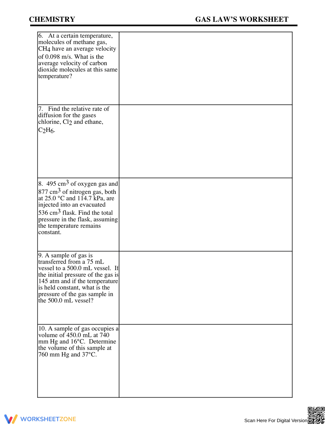 Explore the Gas Laws Worksheet - Page 3
