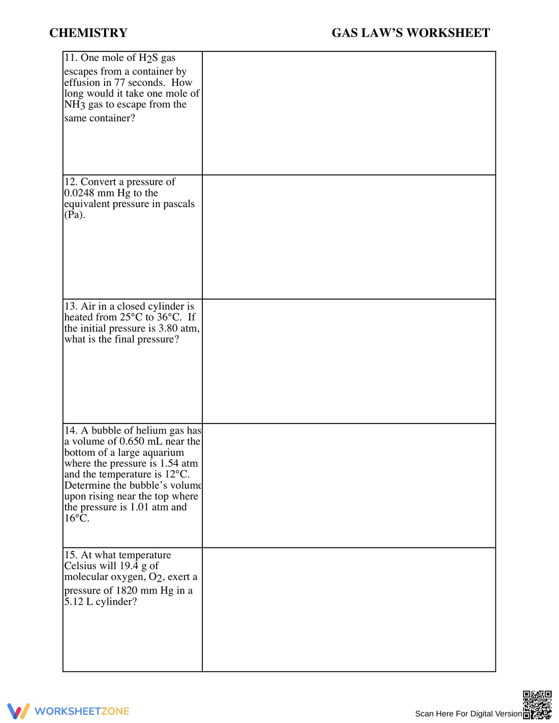 Explore the Gas Laws Worksheet - Page 4