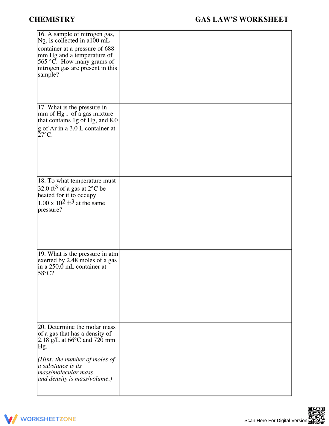 Explore the Gas Laws Worksheet - Page 5