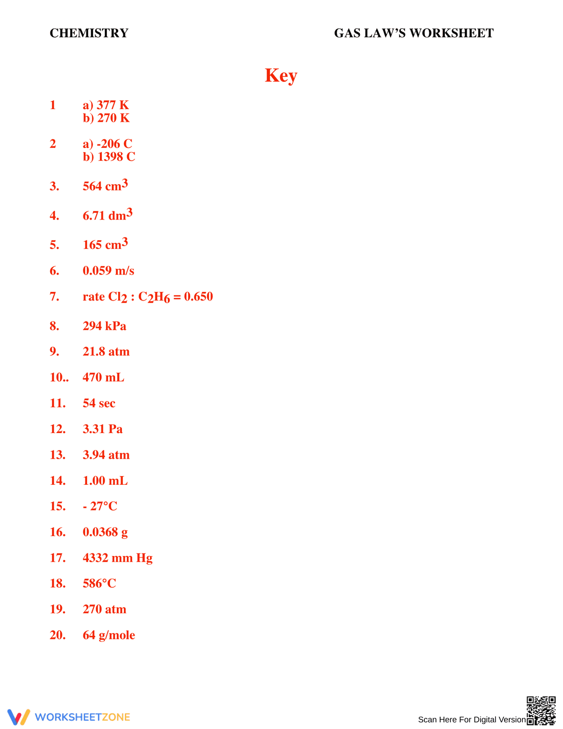 Explore the Gas Laws Worksheet - Page 6