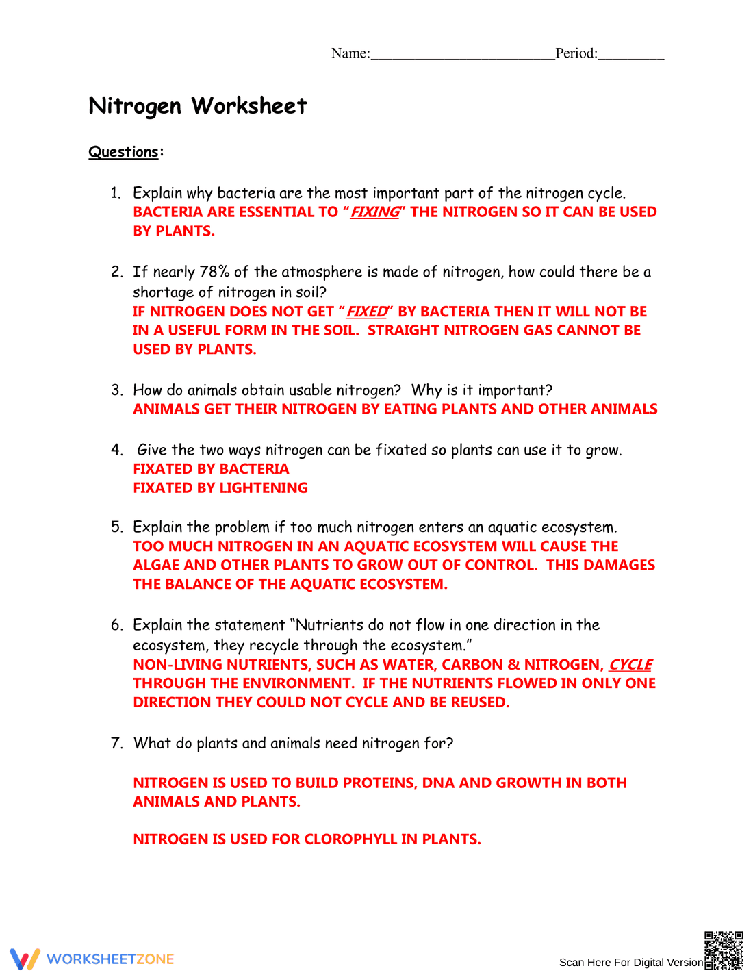Updated Nitrogen Cycle Worksheet - Page 3
