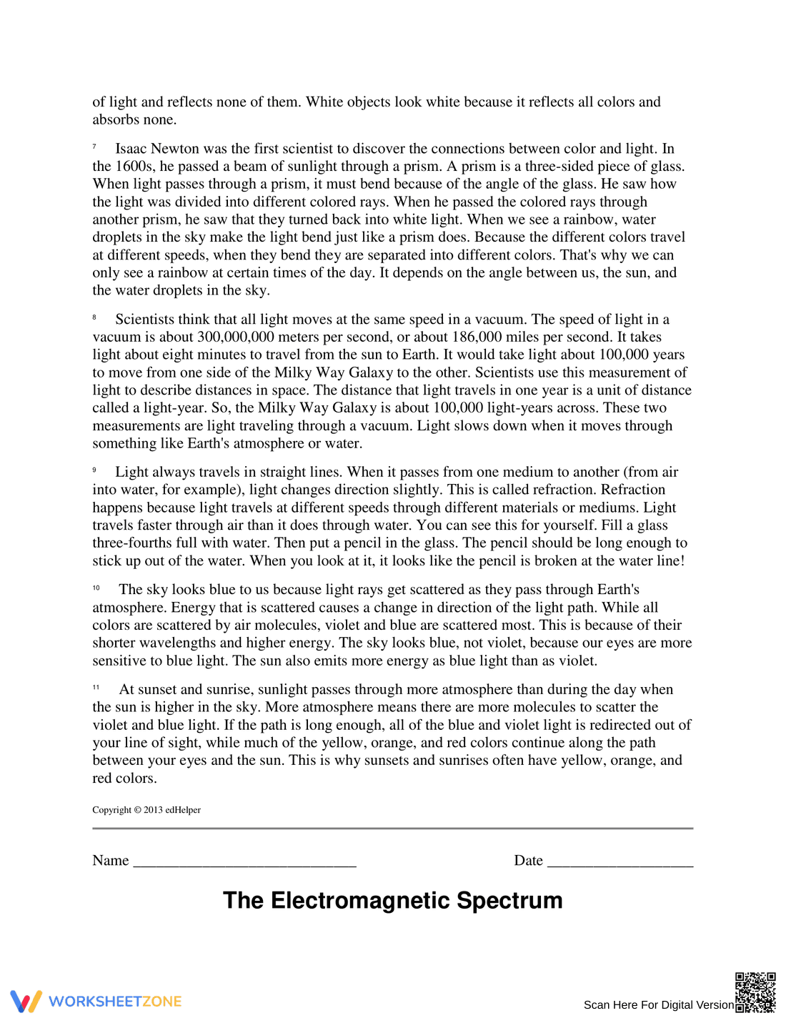 Essential Electromagnetic Spectrum Guide | Grades 8-12 - Page 2