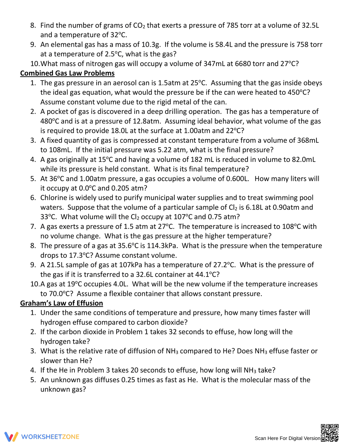 Updated Gas Laws Unit Worksheet - Page 2