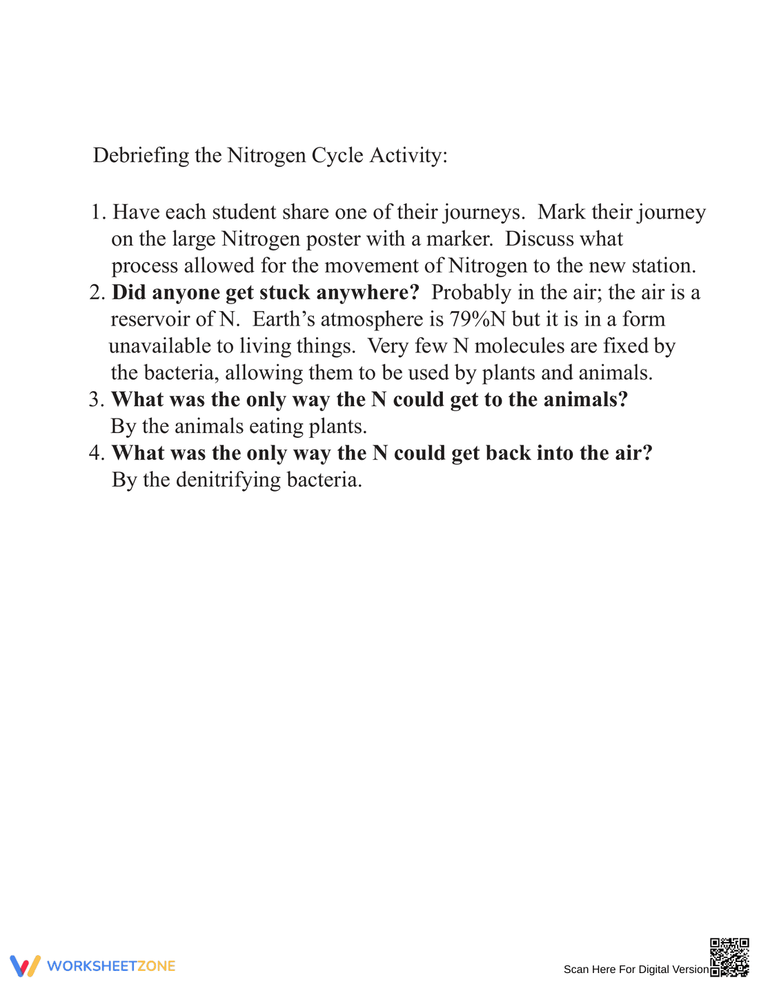 Nitrogen Cycle Game Instructions - Page 3