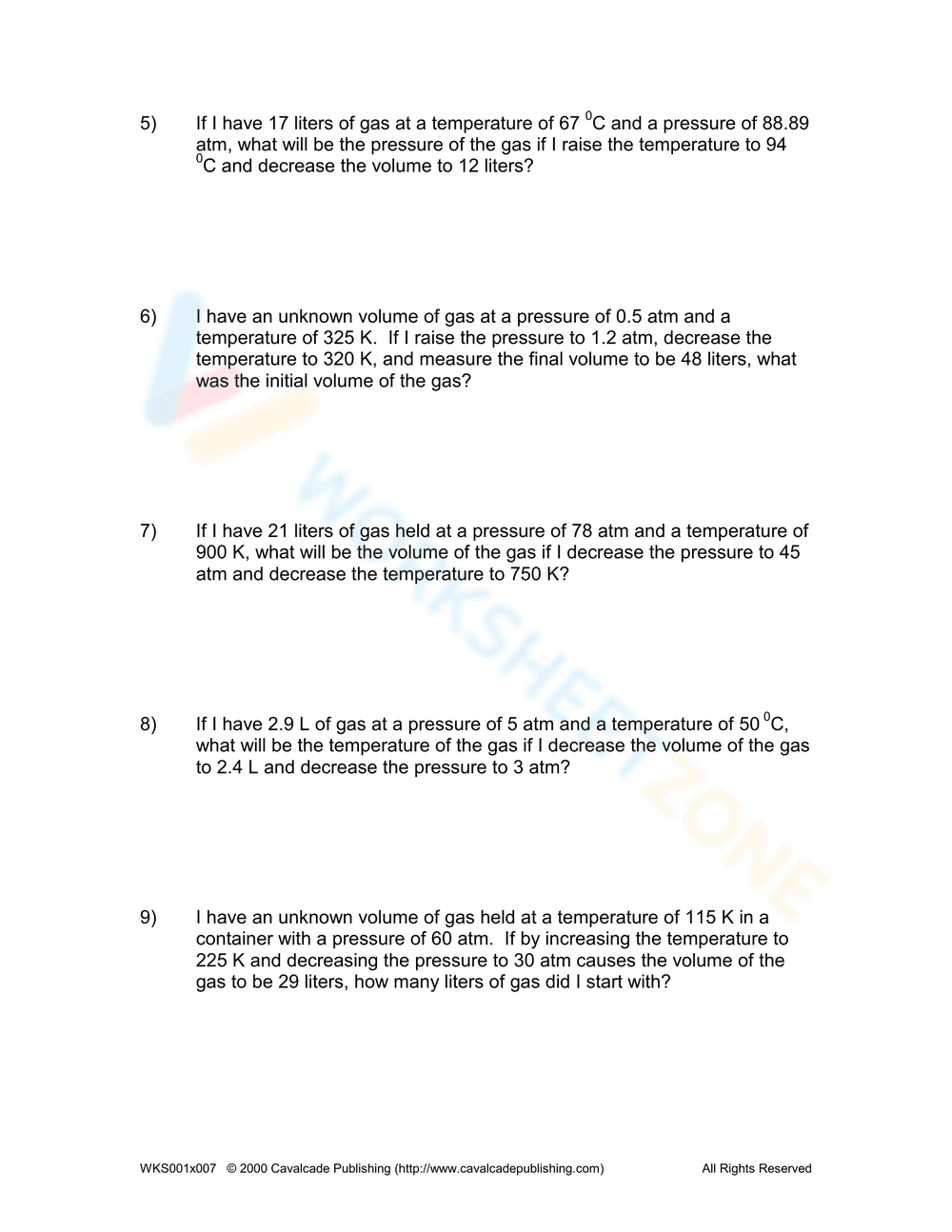 Combined Gas Law Problems - Page 2