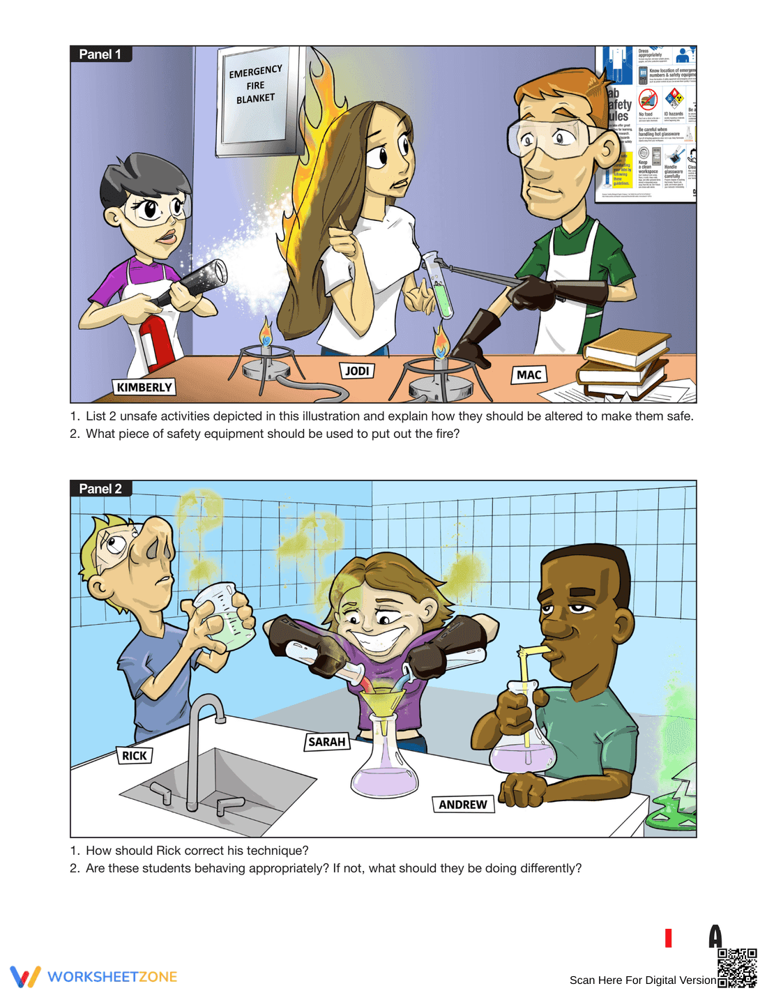 Ensuring Lab Safety: A Comprehensive Worksheet - Page 2
