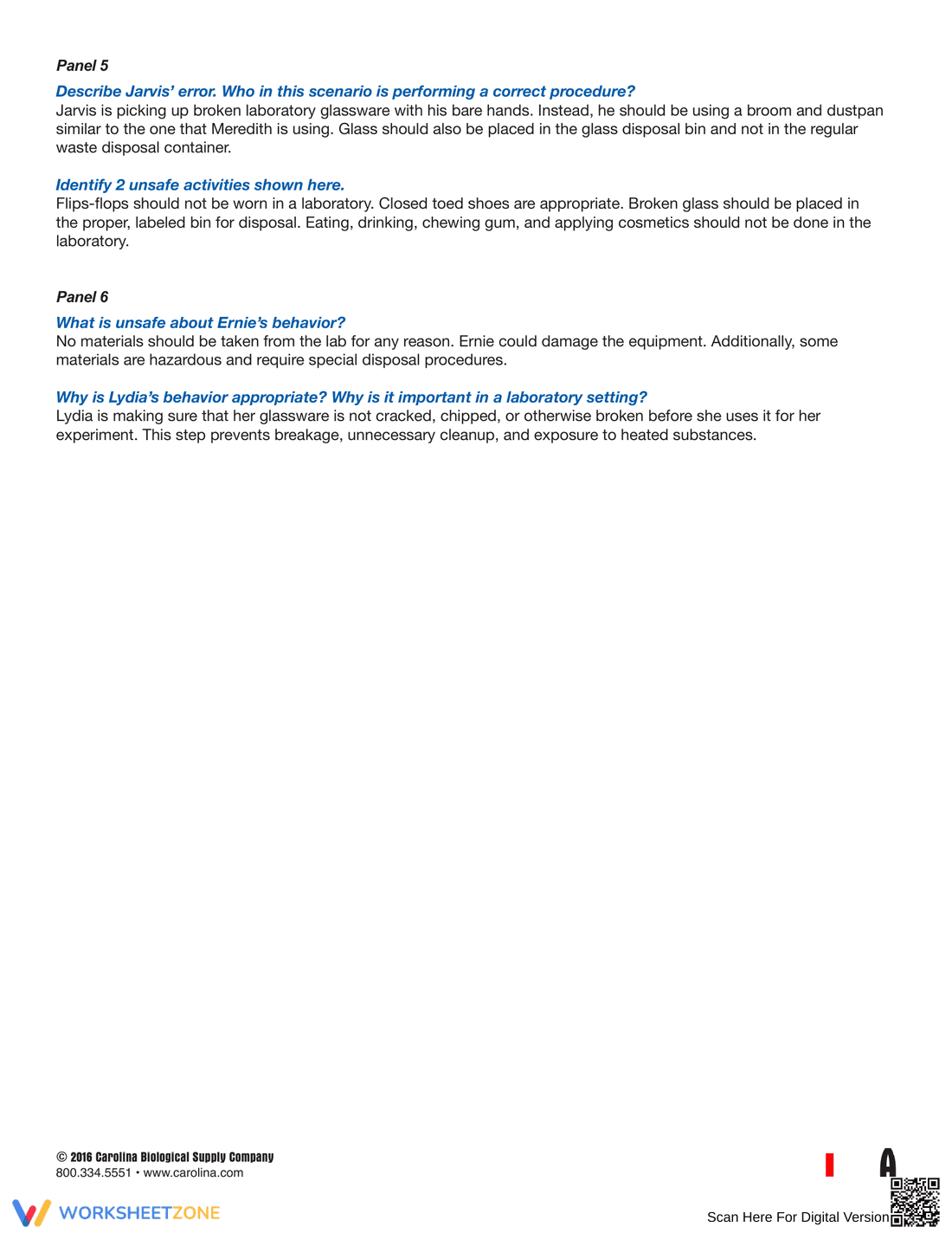 Ensuring Lab Safety: A Comprehensive Worksheet - Page 6