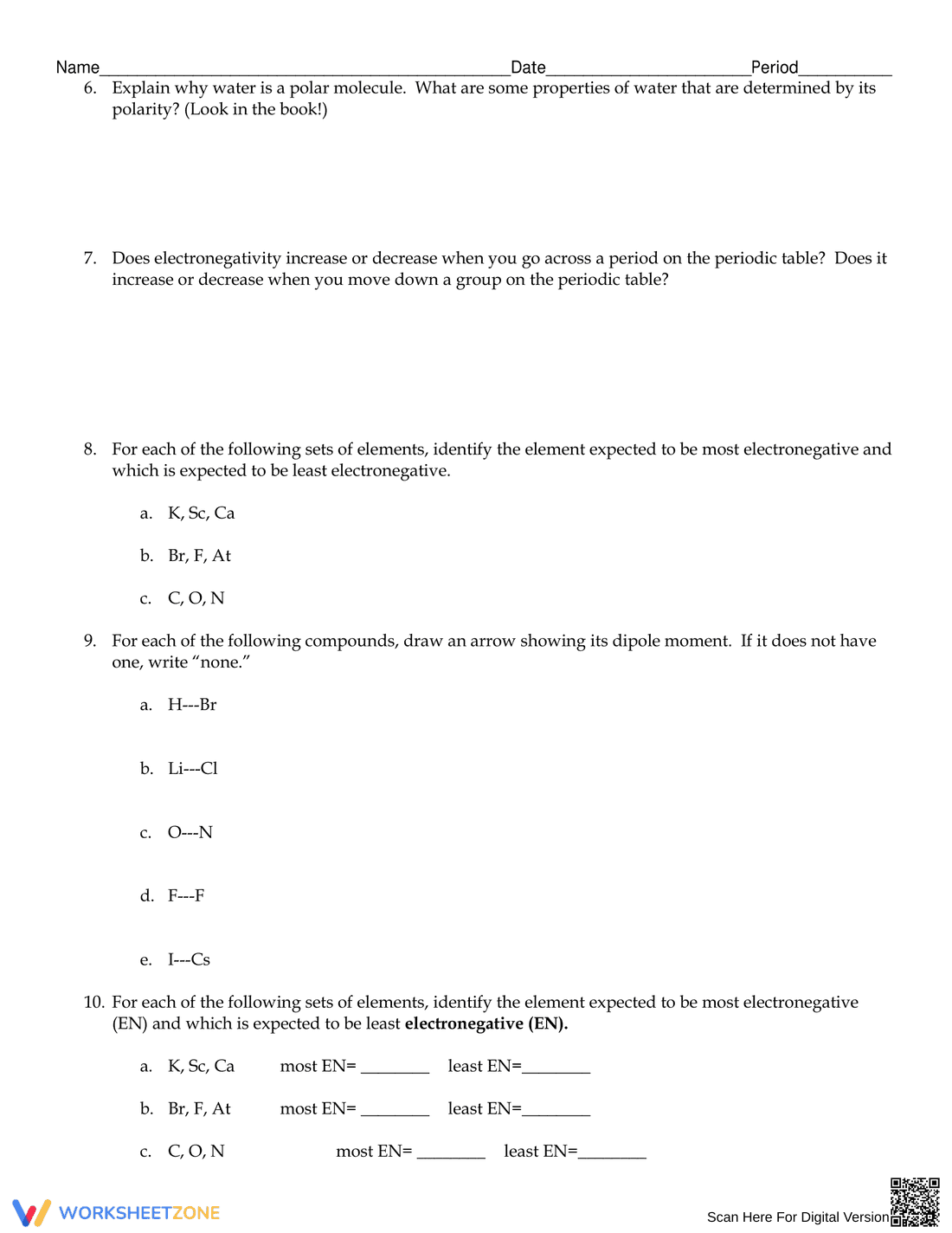 Polarity and Electronegativity in Chemical Bonds - Page 2