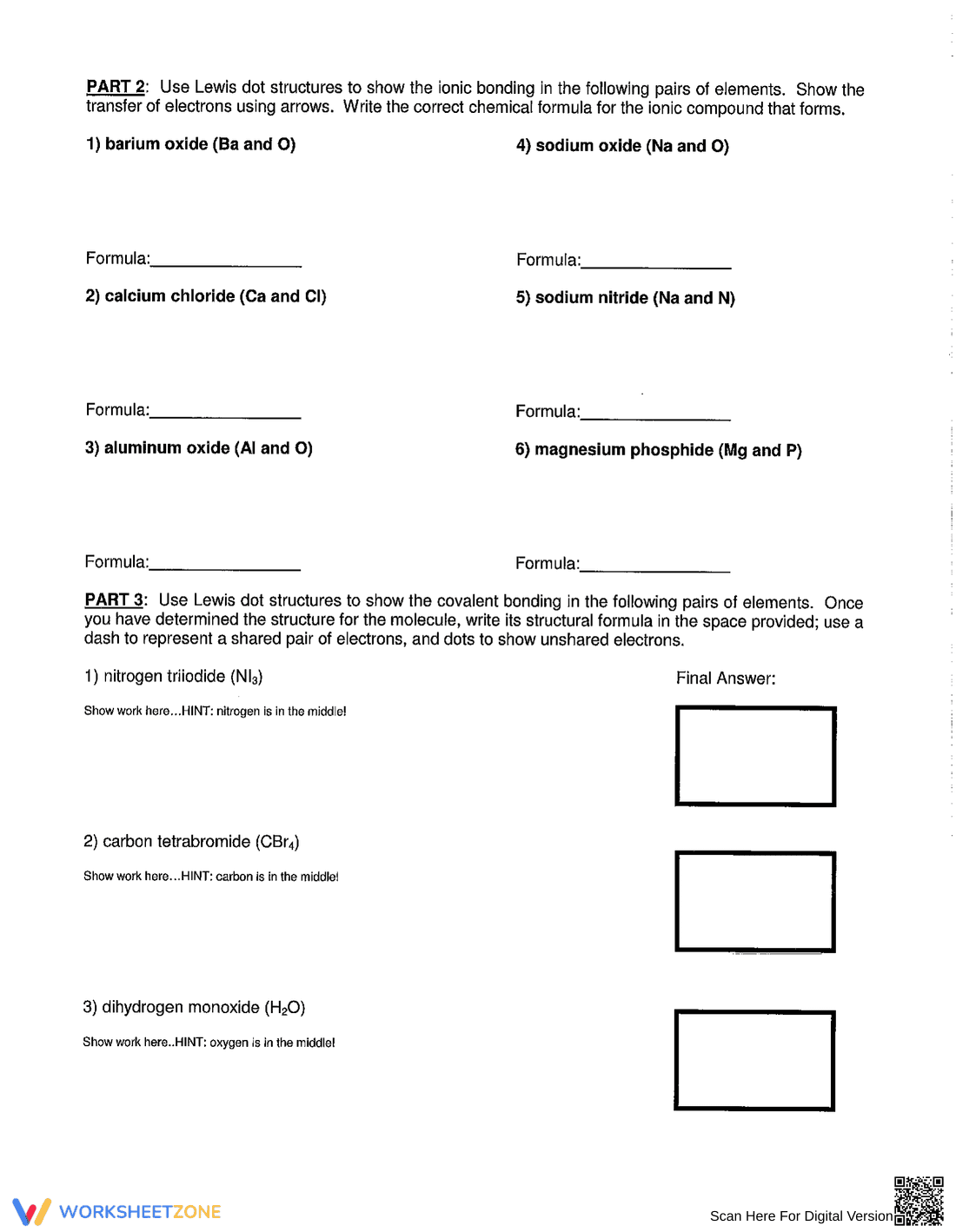 Chemical Bonding Practice Problems - Page 4