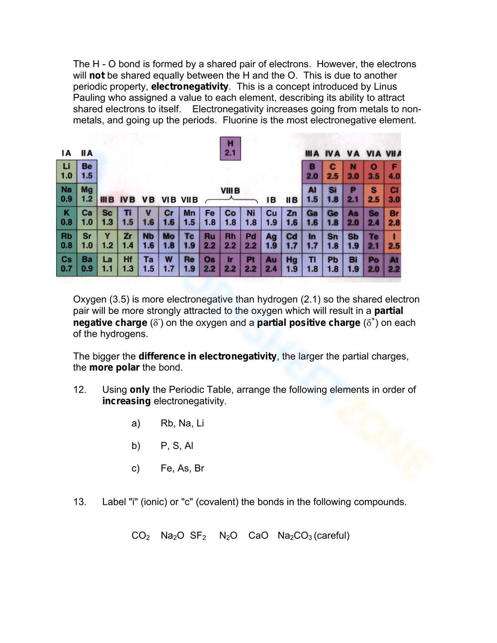 Exploring Types of Chemical Bonding - Page 3
