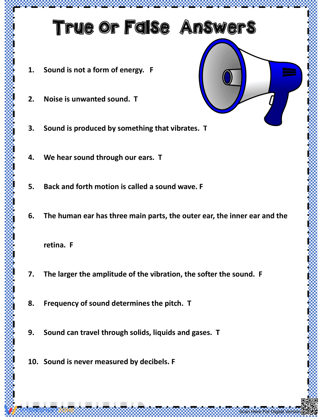True or False Sound Quiz - Page 2