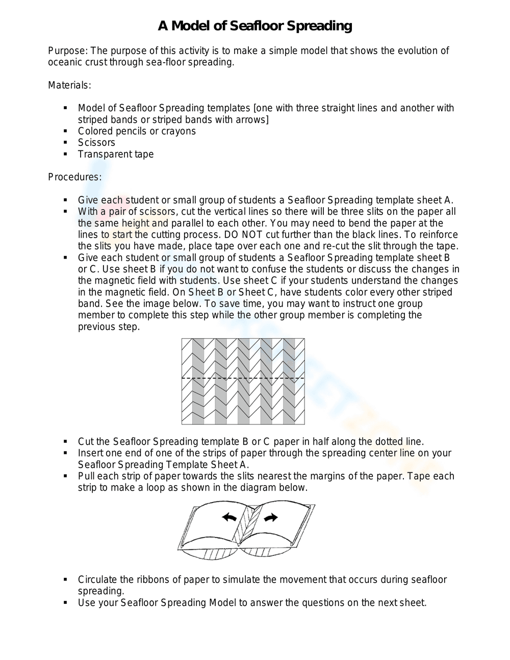 Modeling Seafloor Spreading - Page 2