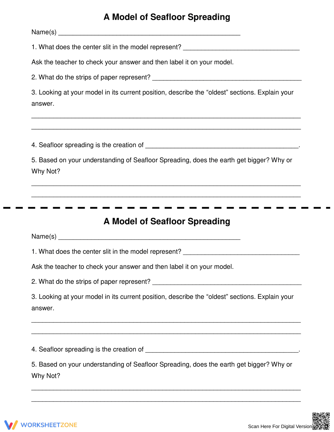 Modeling Seafloor Spreading - Page 2