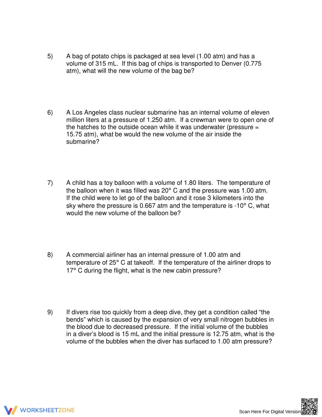 Solve Problems with Combined Gas Law Worksheet - Page 2