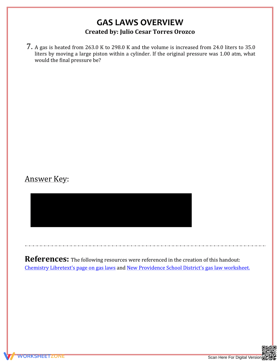 Comprehensive Gas Law Overview Worksheet - Page 5