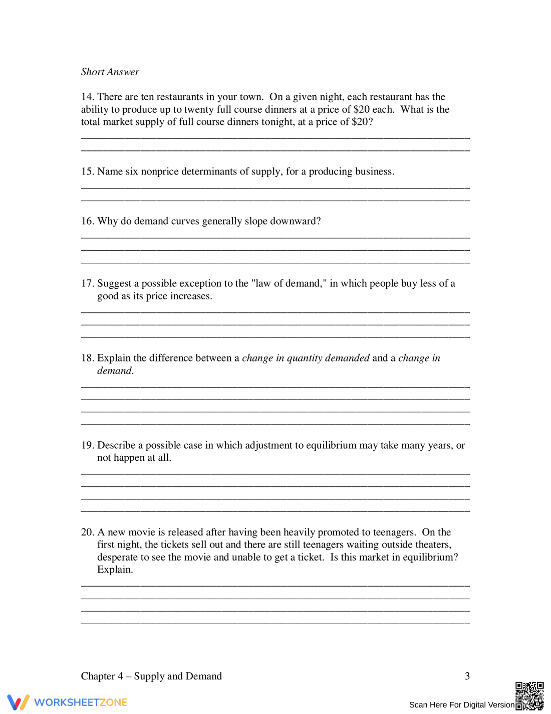 Supply and Demand: Updated Practice - Page 3