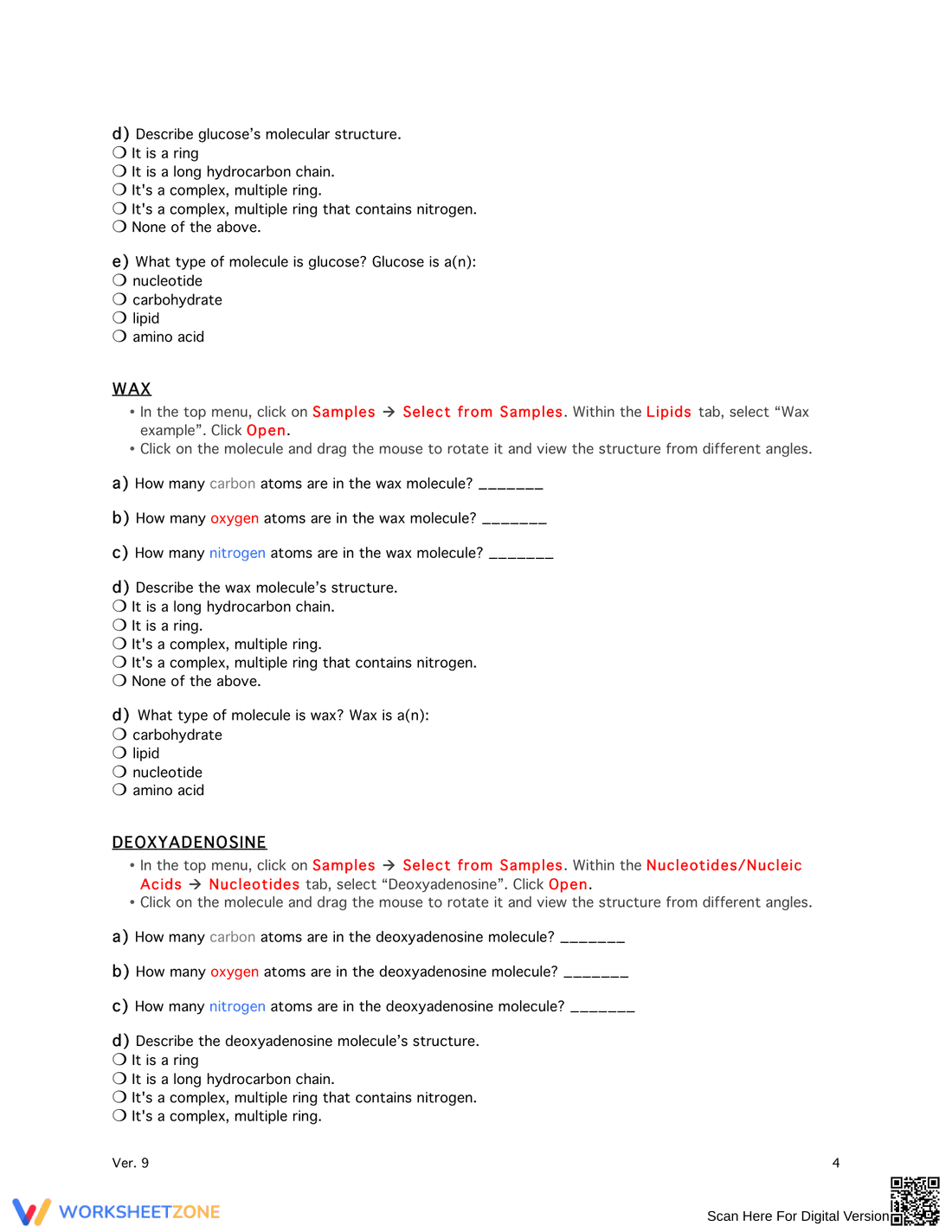 Macromolecules Exercise: Chemistry - Page 4