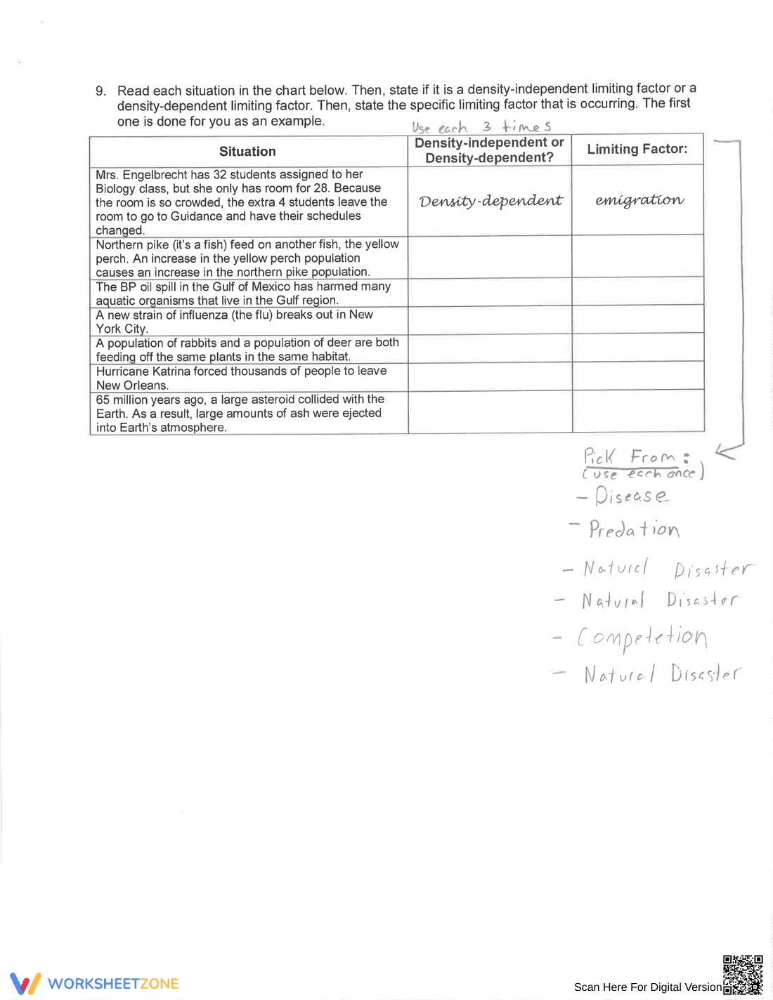 Updated Human Population Growth Worksheet - Page 7
