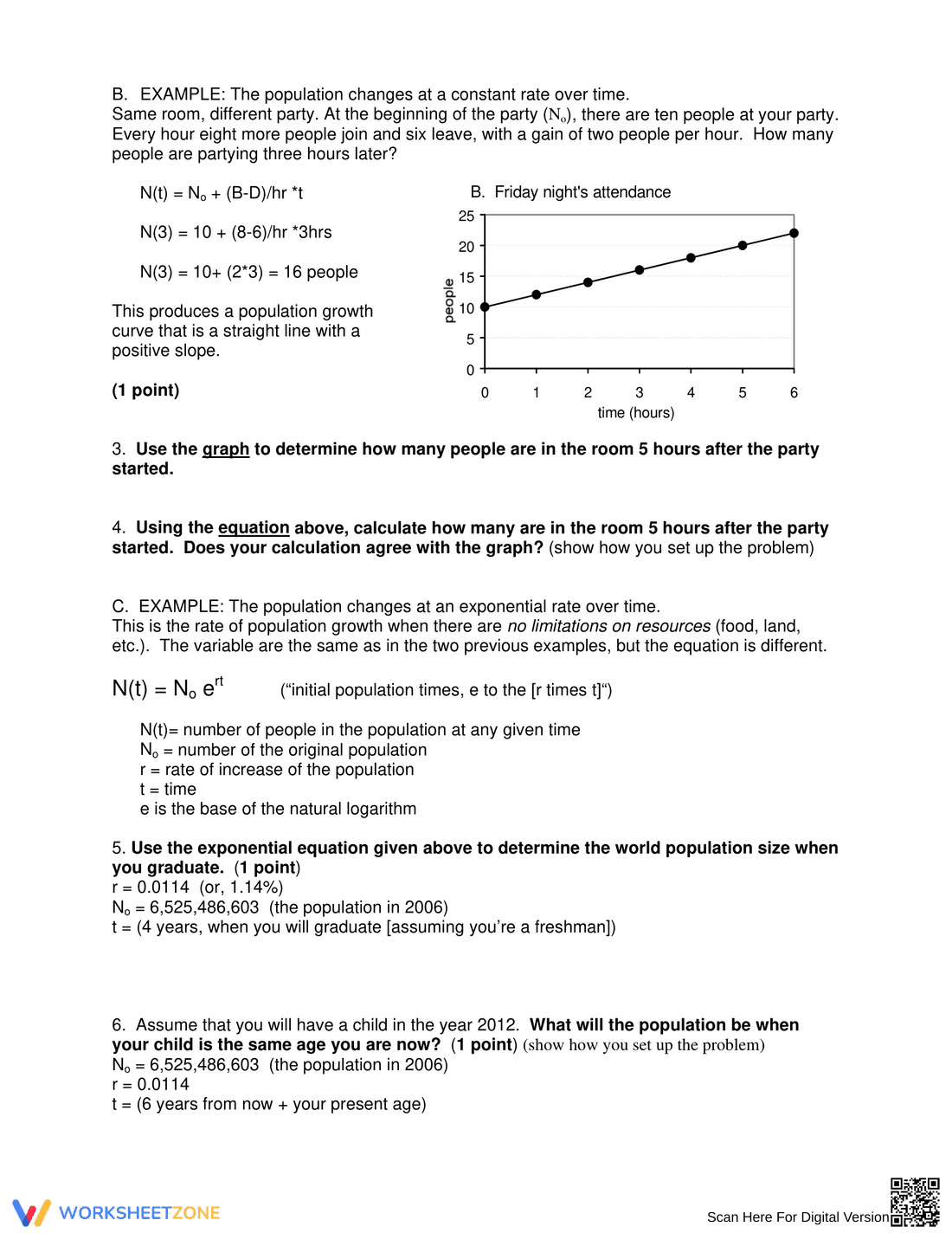 Human Population Growth Analysis Worksheet - Page 2