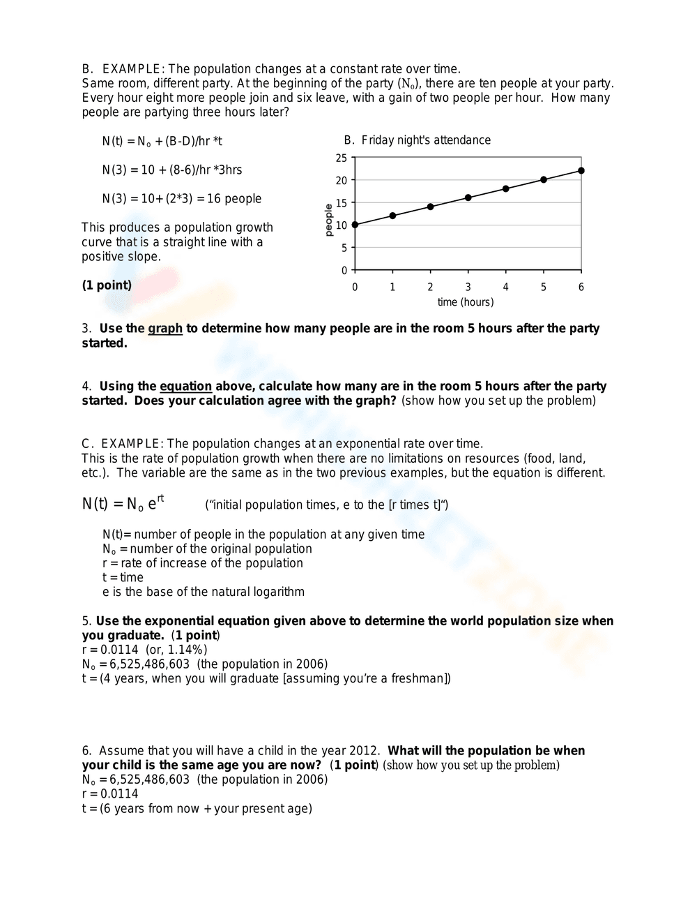 Human Population Growth Analysis Worksheet - Page 2