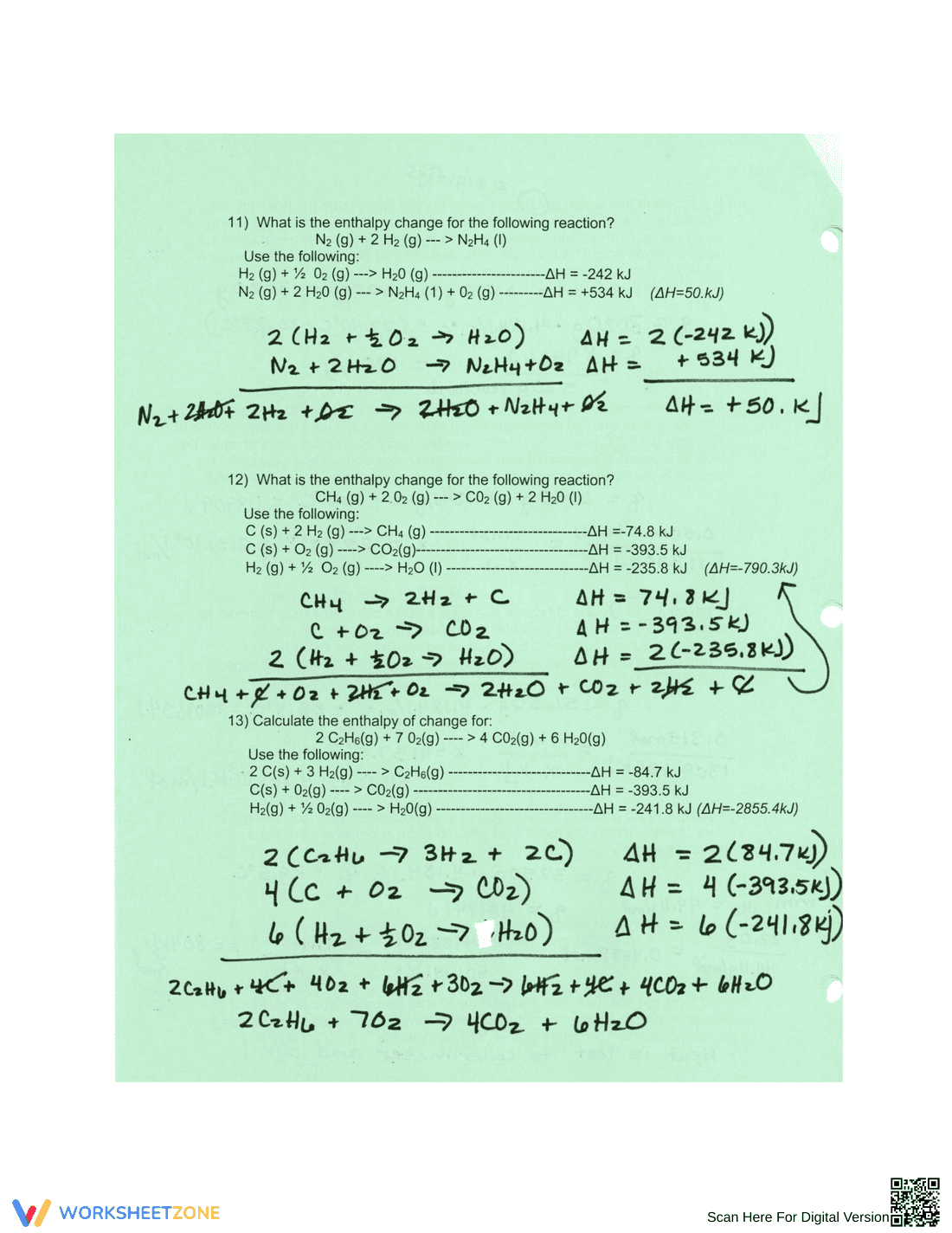 Updated Thermodynamics Worksheet 2 - Page 5