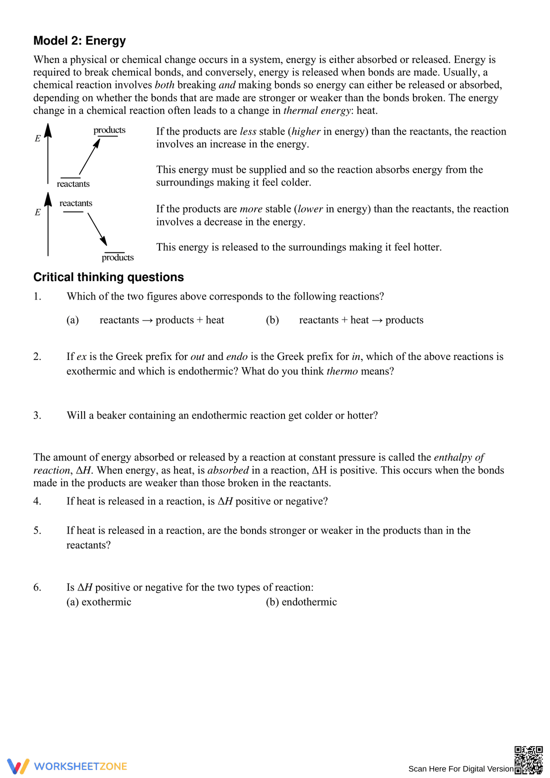 Introduction to Thermodynamics: Science Worksheet - Page 2