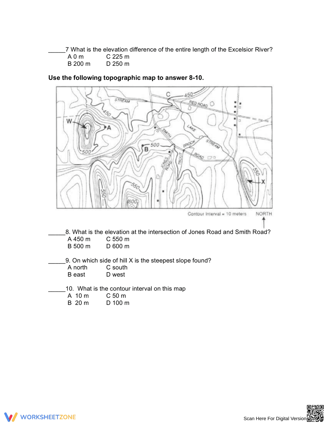 Topographic Map Analysis Worksheet - Page 2