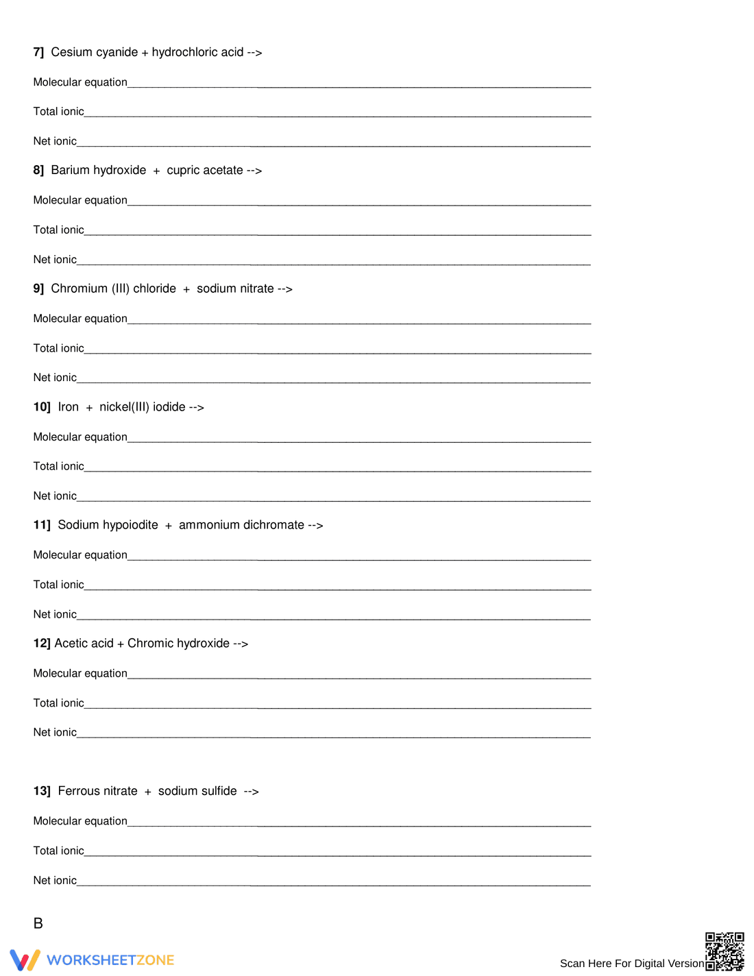Updated Net Ionic Equations Practice - Page 2