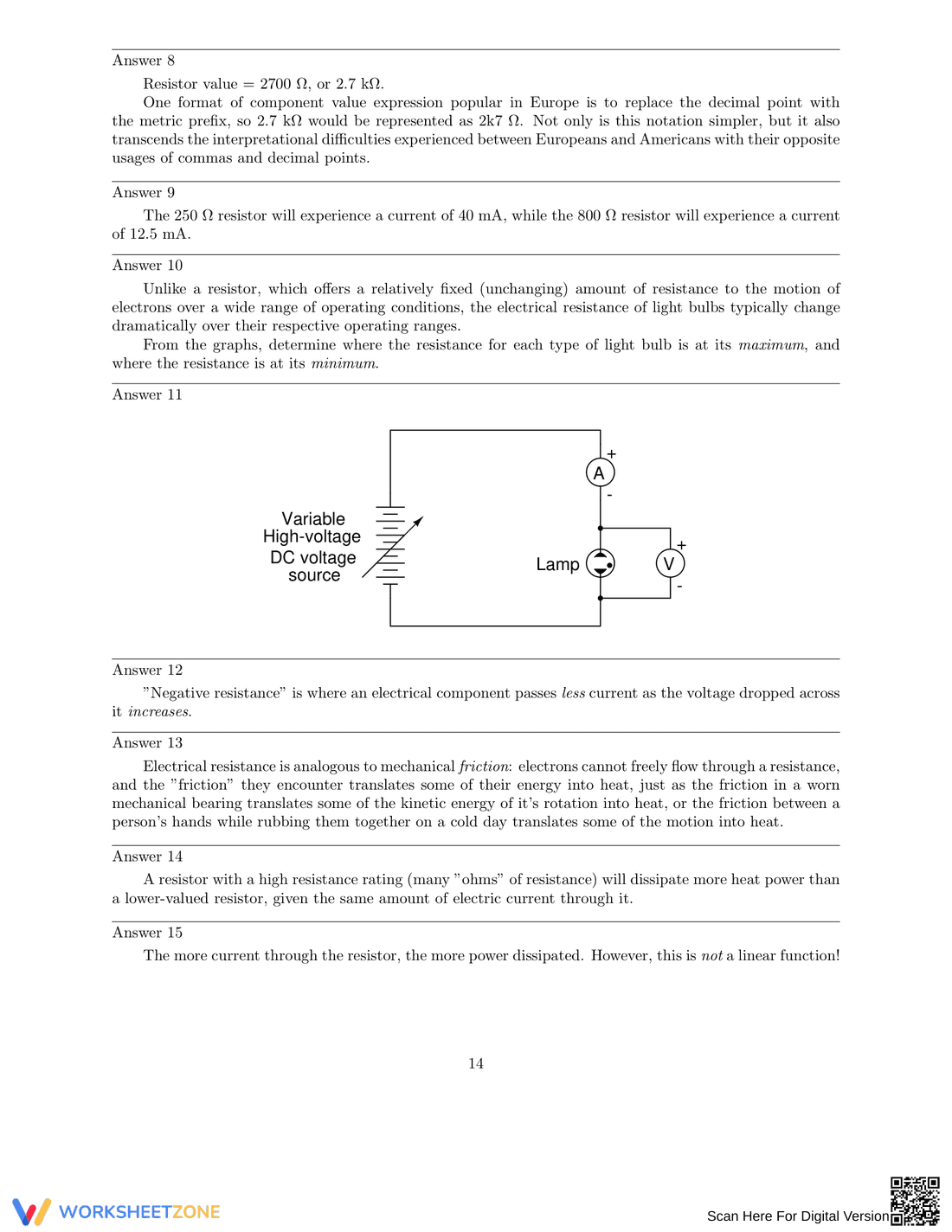 Ohm's Law Worksheet - Page 14