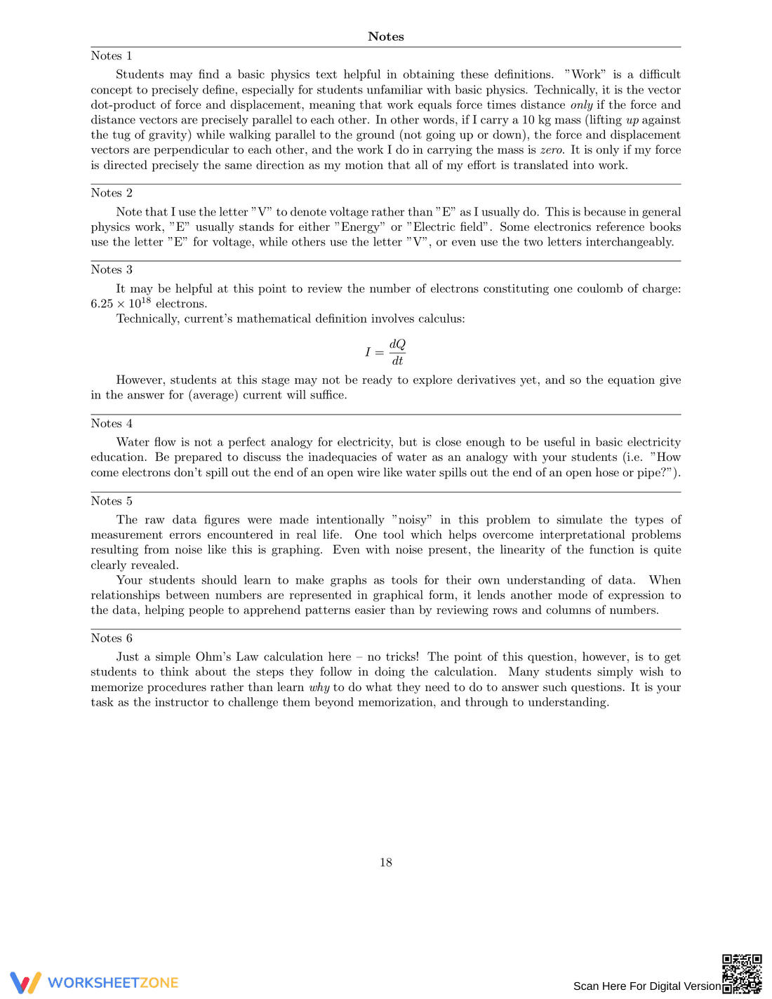 Ohm's Law Worksheet - Page 18