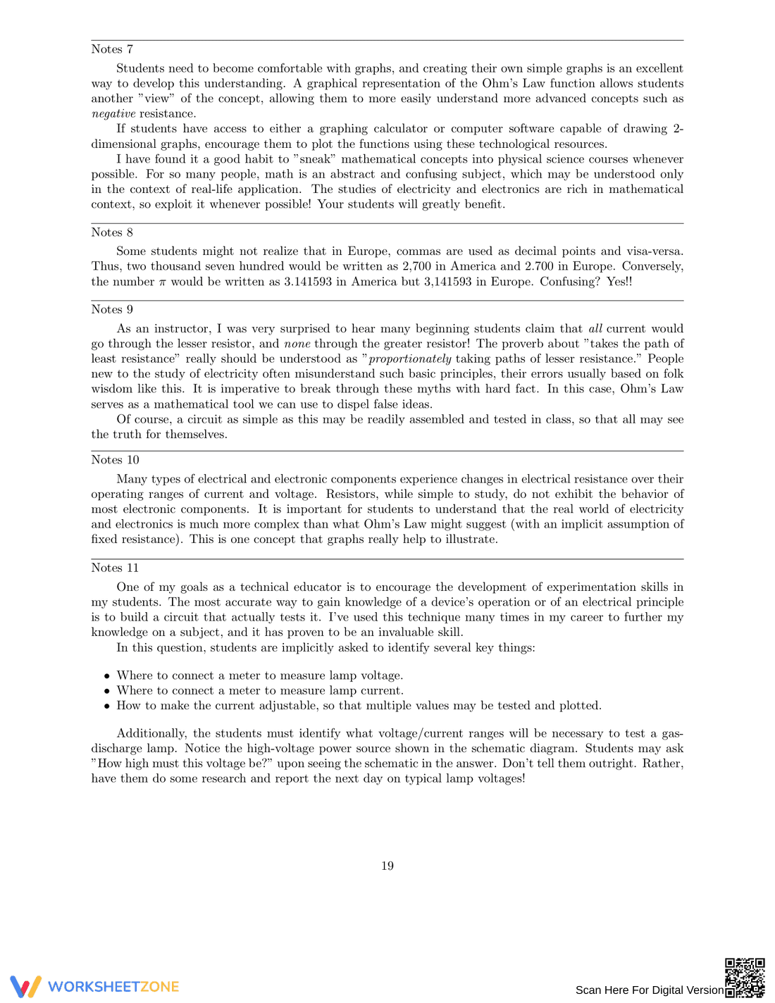 Ohm's Law Worksheet - Page 19