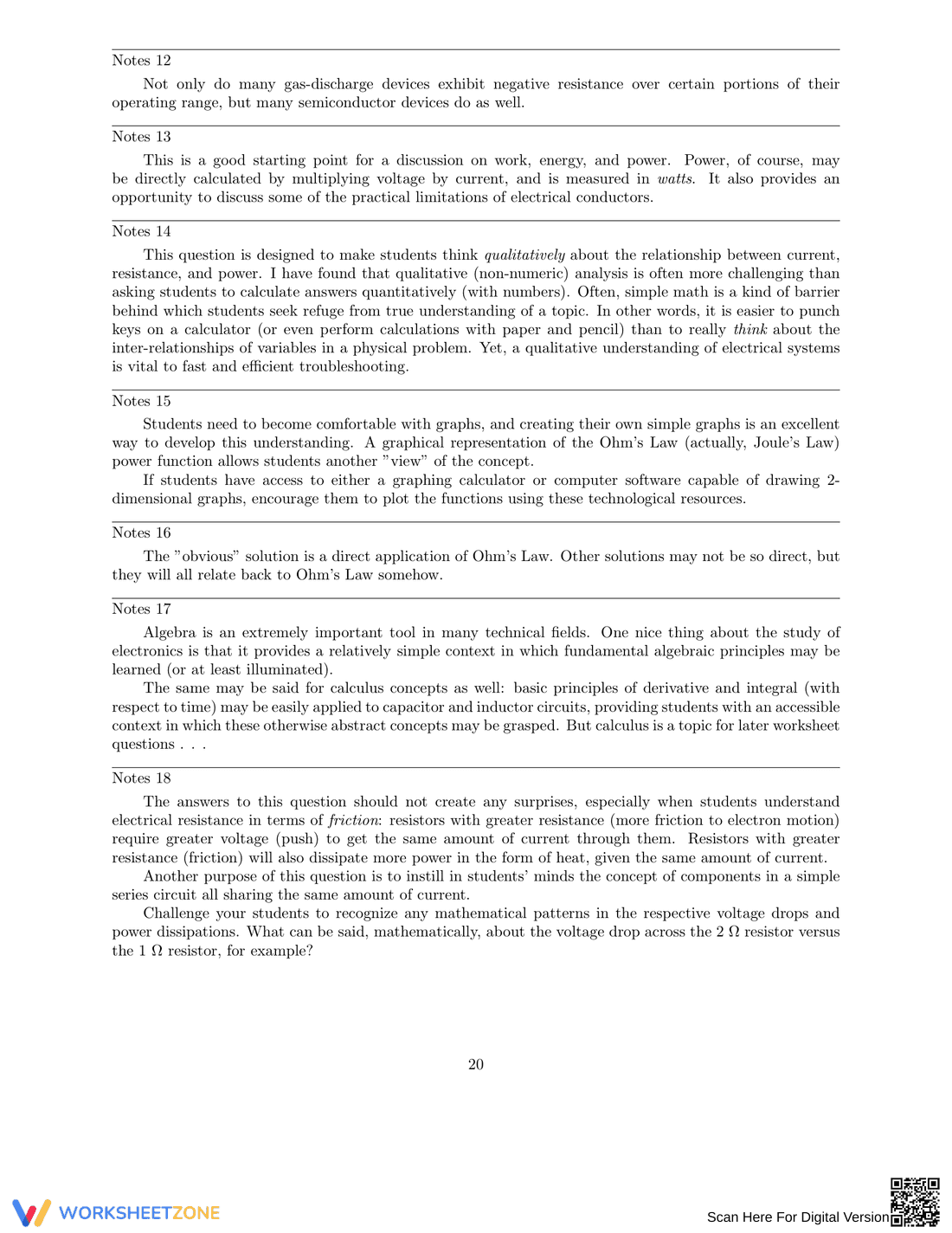 Ohm's Law Worksheet - Page 20