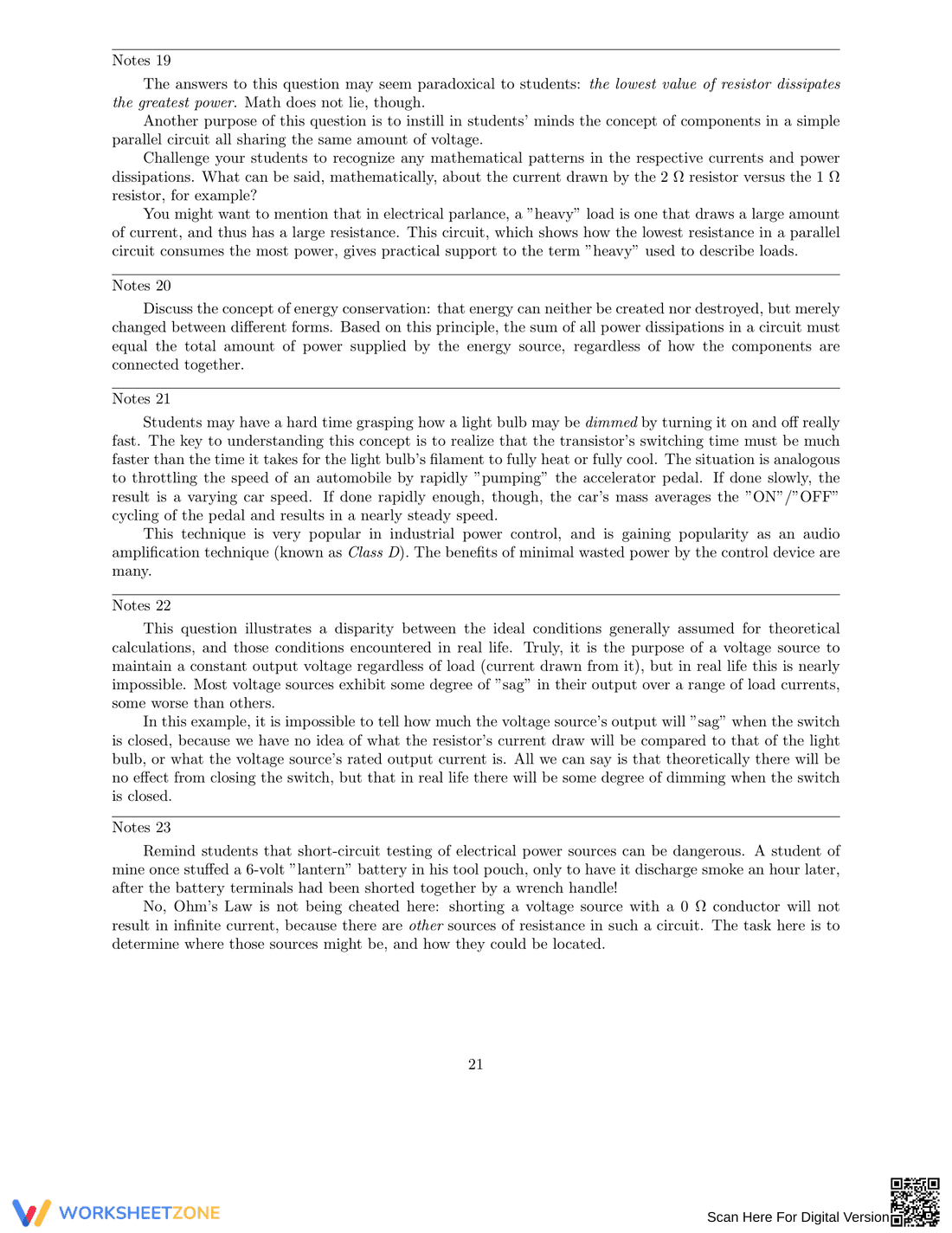 Ohm's Law Worksheet - Page 21