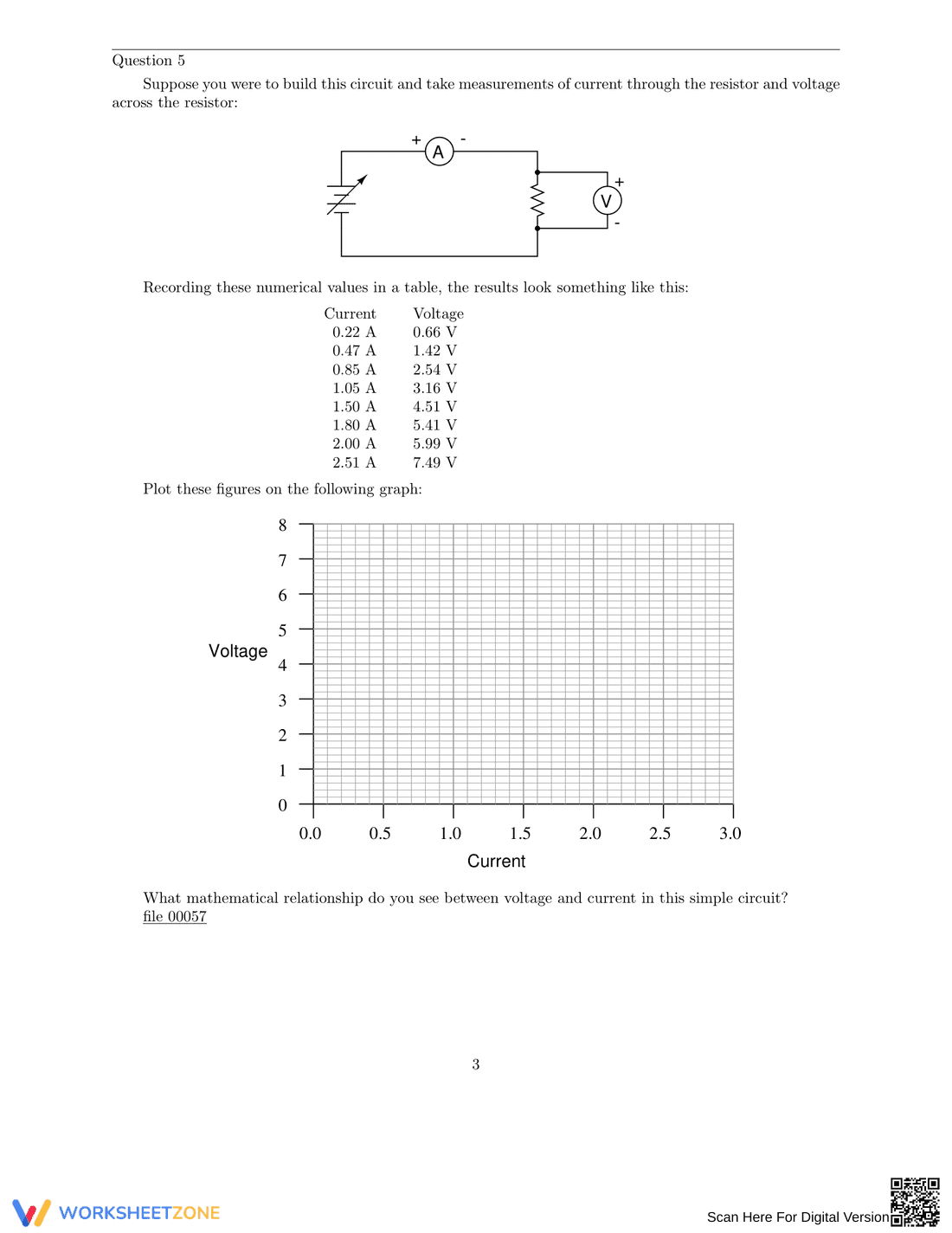 Ohm's Law Worksheet - Page 3