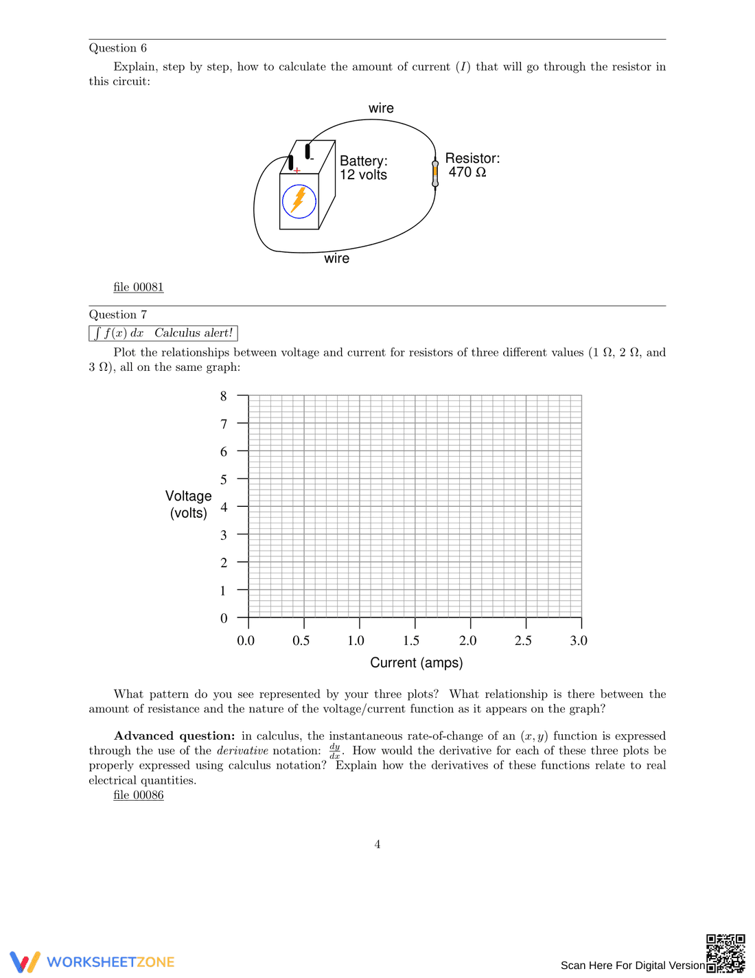 Ohm's Law Worksheet - Page 4