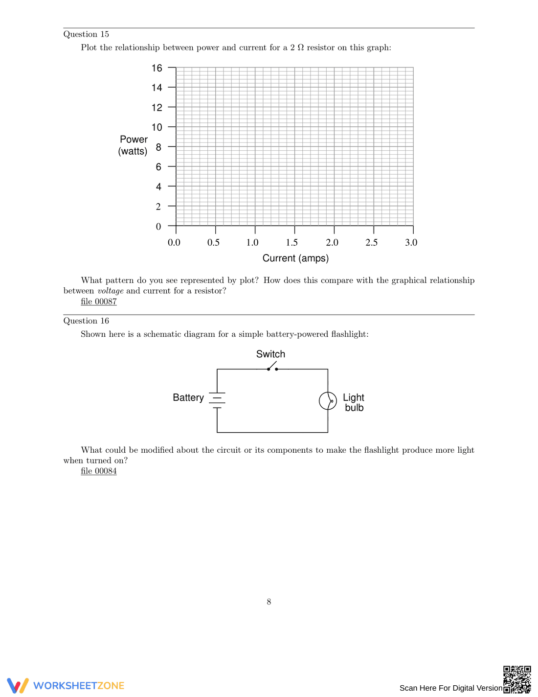 Ohm's Law Worksheet - Page 8