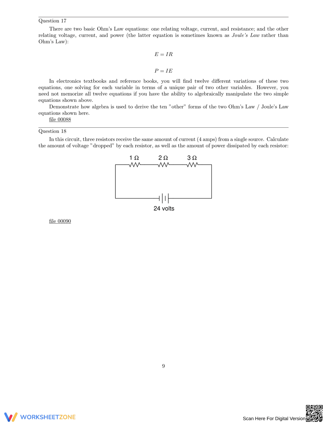 Ohm's Law Worksheet - Page 9
