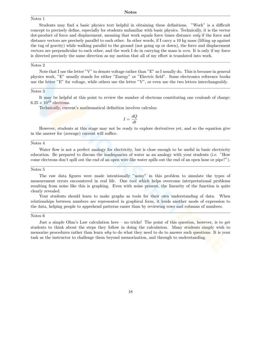 Ohm's Law Worksheet - Page 18