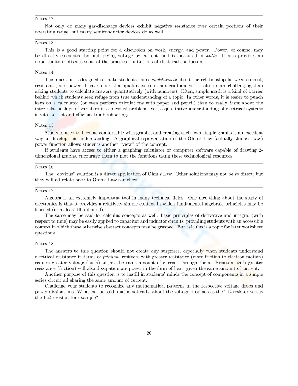 Ohm's Law Worksheet - Page 20