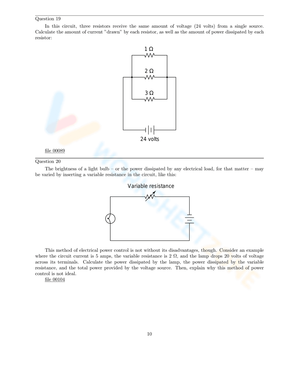 Ohm's Law Worksheet - Page 10
