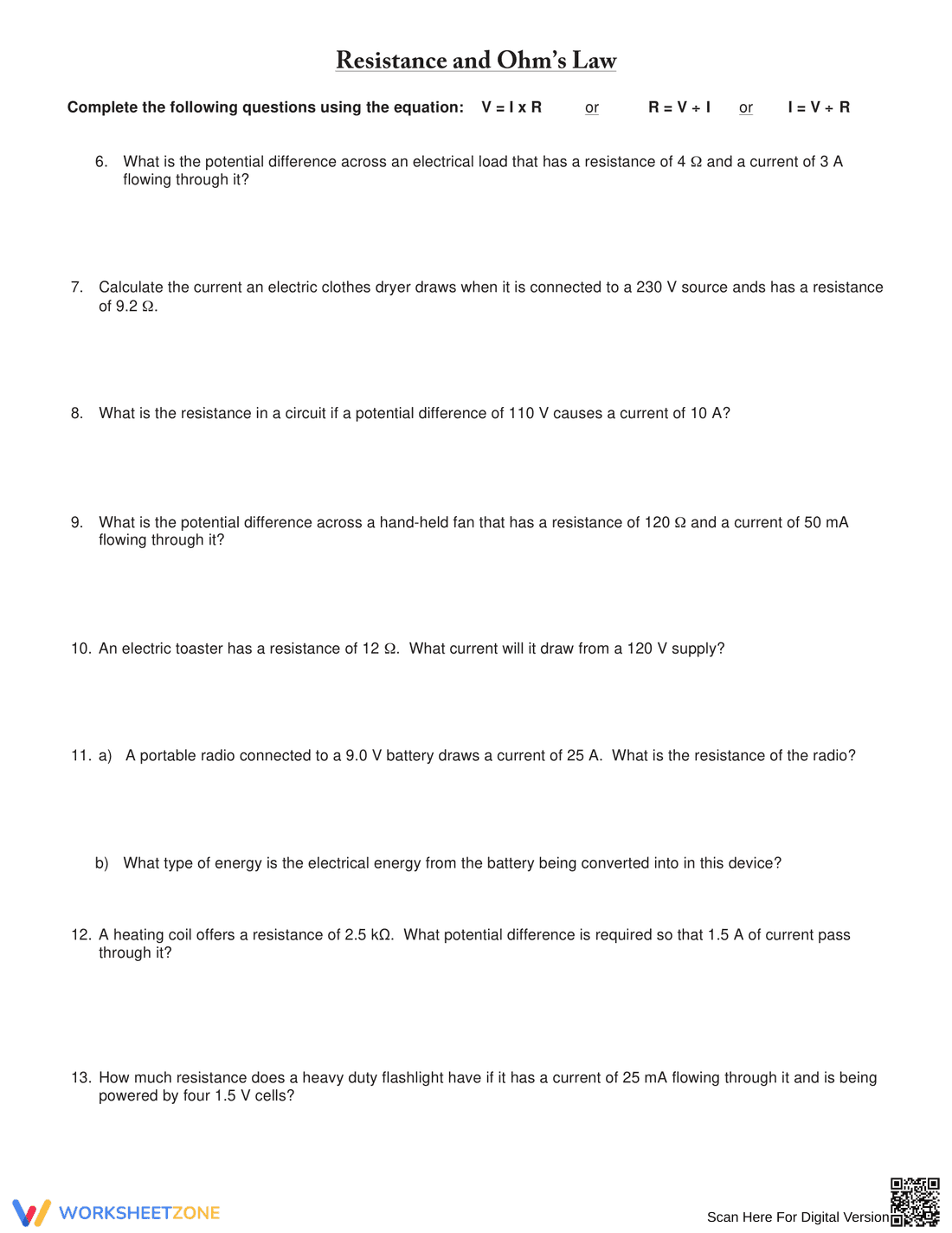 Updated Resistance Calculations Worksheet - Page 2