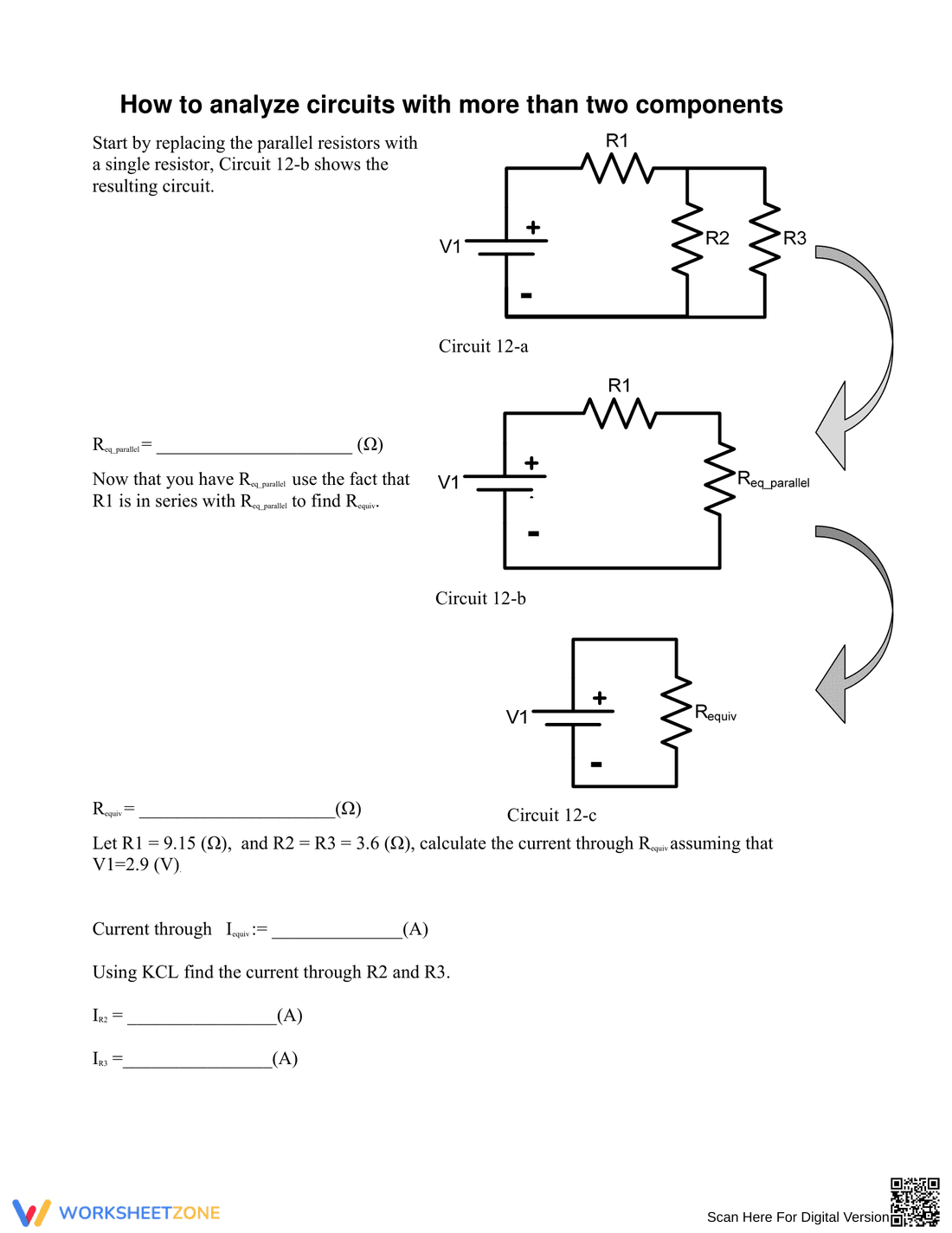 Ohm's Law Worksheet: Basic Circuits - Page 12